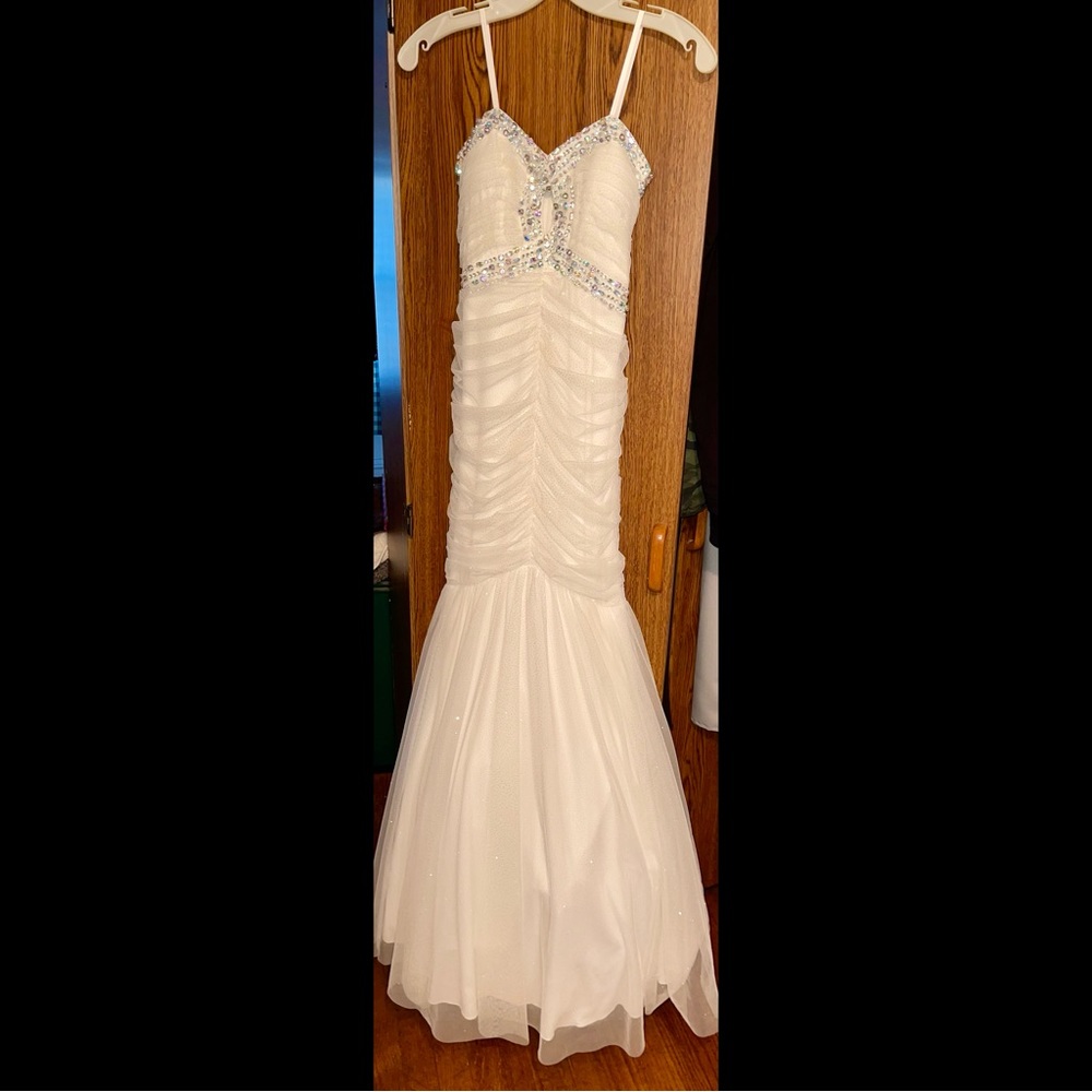 White Sparkly Prom / Sweet 16 Dress